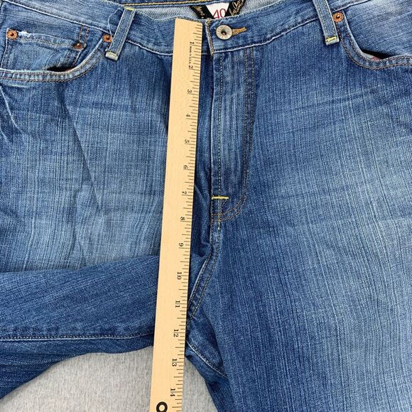 Lucky Brand Jeans Mens Size 38x30 (actual) Short Straight Leg Cotton Distressed - Picture 6 of 16